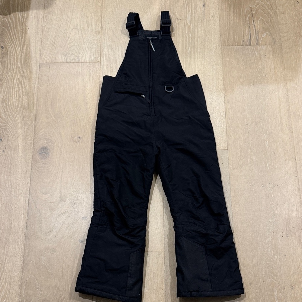 Kids Black Snow Overalls